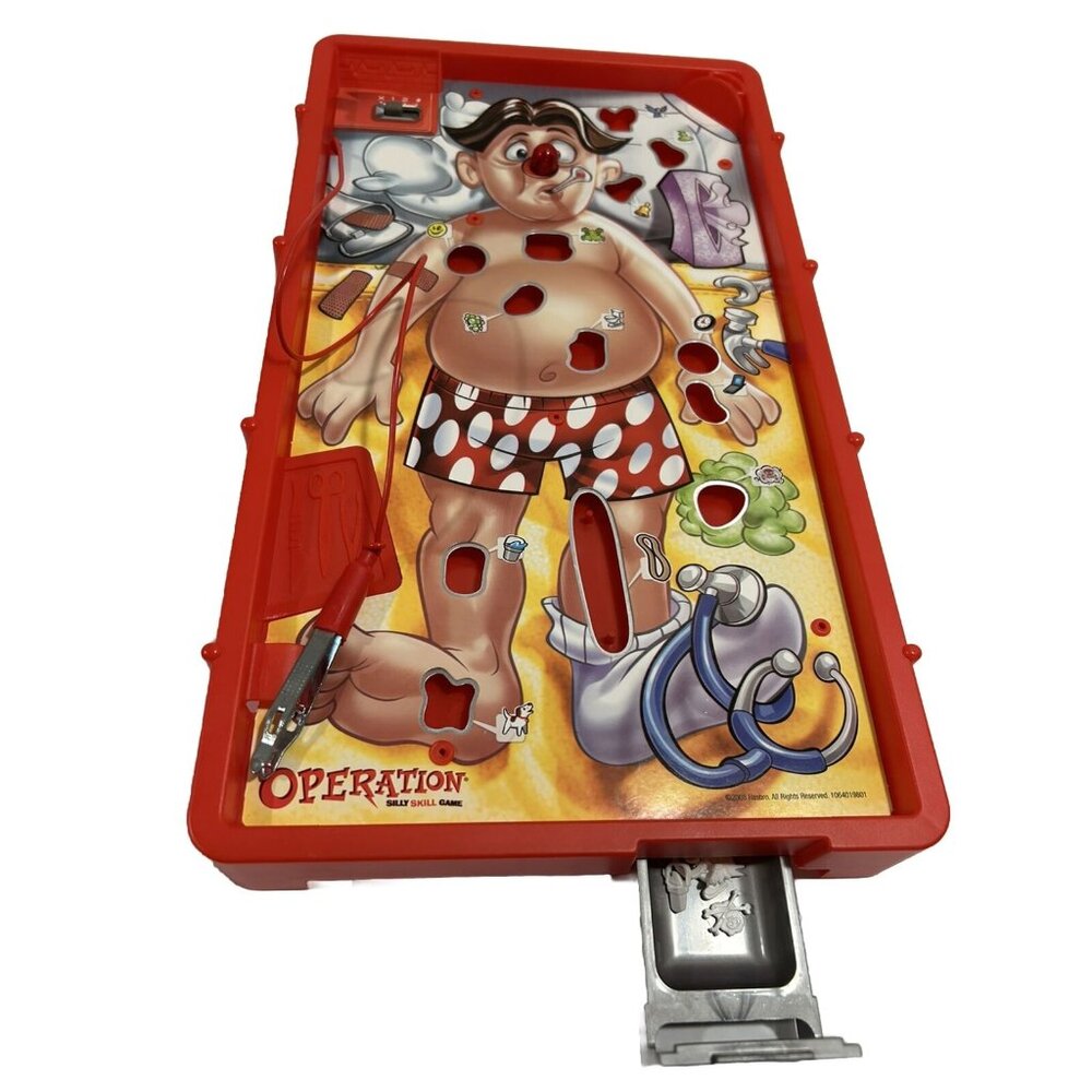Operation Game (2003 Edition) PARTS--WORKING Board ok box and 5 bone-solo player